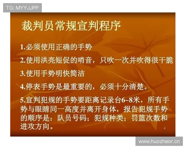 篮球裁判常用手势详解